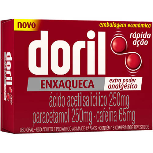 Comprar Doril Enxaqueca 250mg + 250mg + 65mg, caixa com 12 comprimidos