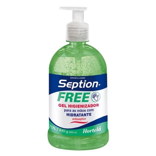 frasco com 500mL de gel de uso dermatológico, flor de cerejeira