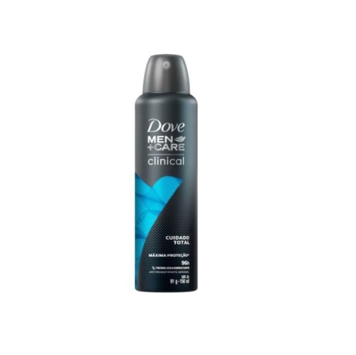 Imagem de Desodorante Antitranspirante Masculino Dove Men + Care Cuidado Total clinical, aerossol, 1 unidade com 150mL