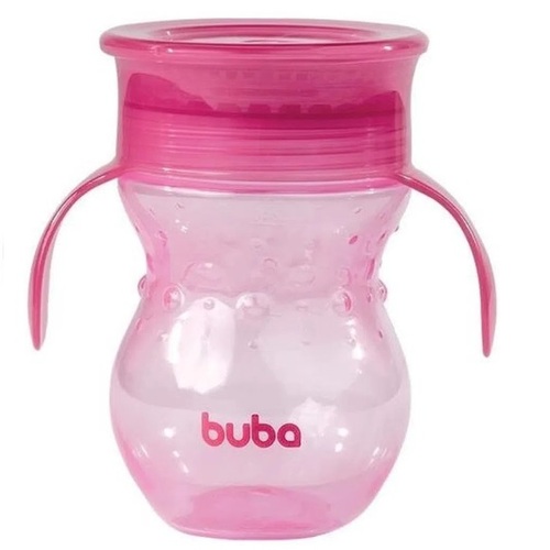 6+ meses, com alça, rosa com capacidade de 250mL
