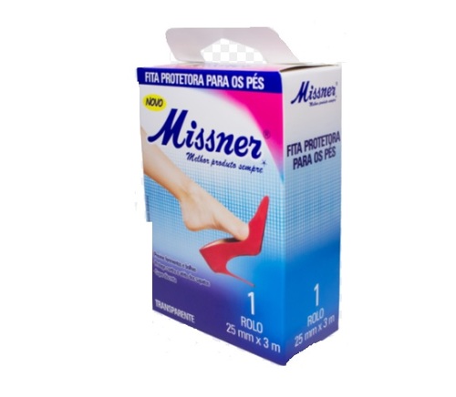 Imagem de Fita Protetora para Pés Missner 2,5cm x 3m, 1 unidade