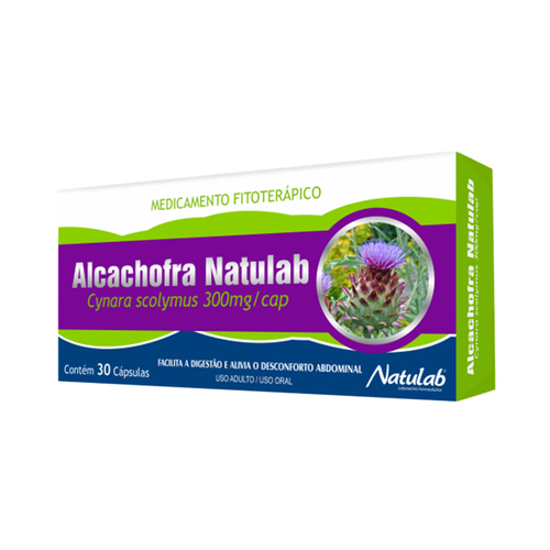 alcachofra - natulab-old 300mg, frasco com 30 comprimidos
