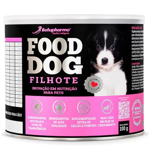 Imagem de Food Dog Botupharma Pet para Cães Filhotes em Fase de Crescimento lata com 100g