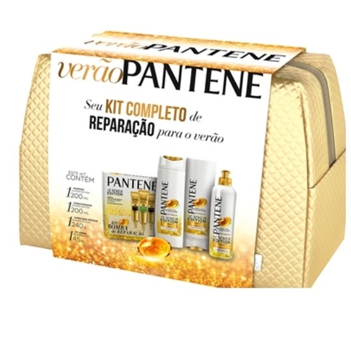 Imagem de Kit Pantene Pro-V Reparação Summer Edition shampoo, 200mL + condicionador, 200mL + creme de pentear, 240mL + ampola, 15mL, 3 unidades