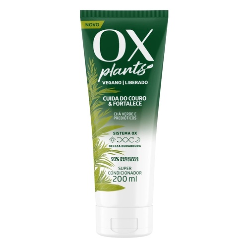 Imagem de Condicionador OX Plants Cuida do Couro & Fortalece 200mL