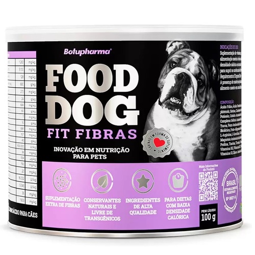 Imagem de Food Dog Botupharma Pet Fit Fibras para Cães Adultos lata com 100g