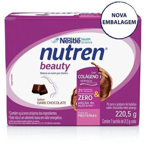 caixa com 7 sachês com 31,5g cada de pó para solução de uso oral, sabor chocolate