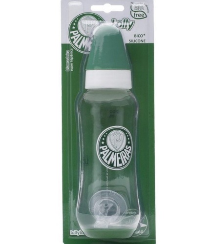 Imagem de Mamadeira Lolly Clubes 6+ meses, Palmeiras, 1 unidade com capacidade de 250mL