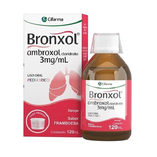 Imagem de Bronxol 3mg/mL, caixa com 1 frasco com 120mL de xarope infantil + copo medidor