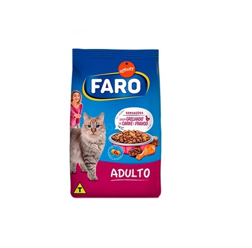 Imagem de Ração para Gatos Adultos Faro grelhado de carne e frango, pacote com 3Kg