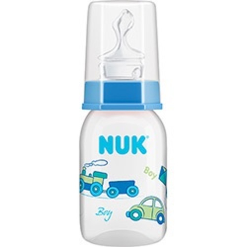 Imagem de Mamadeira Nuk Classic 0 a 6 meses, azul com capacidade de 120mL