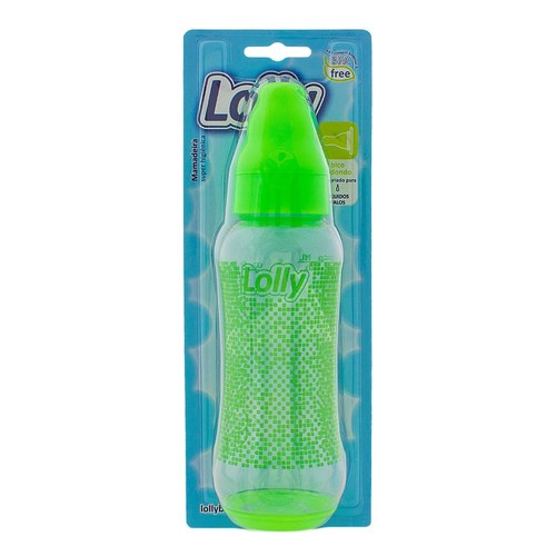 Imagem de Mamadeira Lolly Bico de Silicone Verde 250ml