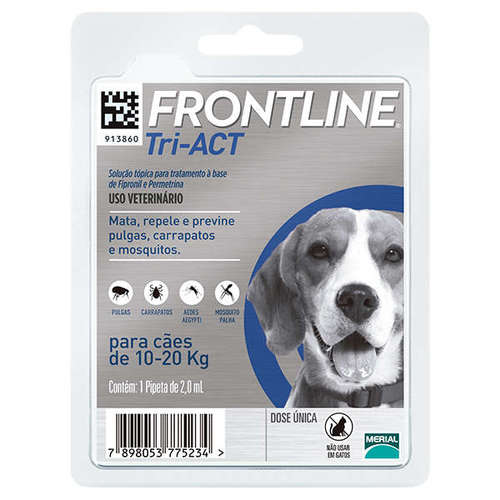 frontline tri-act para caes-old 10 a 20kg, 2,0ml-old
