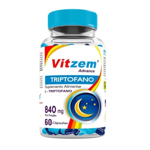 Imagem de Triptofano Vitzem Advance 500mg, 3 frascos com 60 cápsulas cada