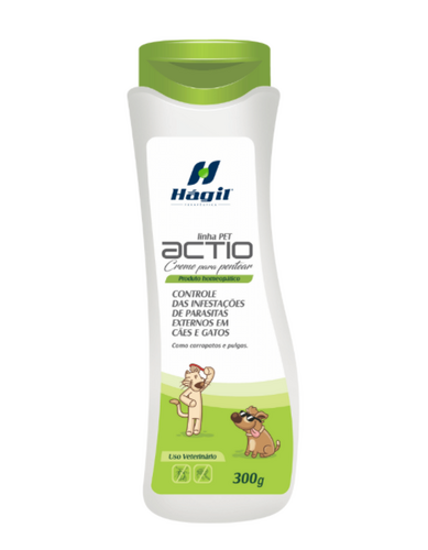 Imagem de Creme de Pentear Veterinário Hágil Actio Controle de Parasitas Externos 300mL