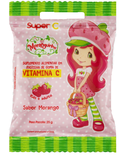 Imagem de Vitamina Super C Nutriex moranguinho, pastilha, pacote com 25g