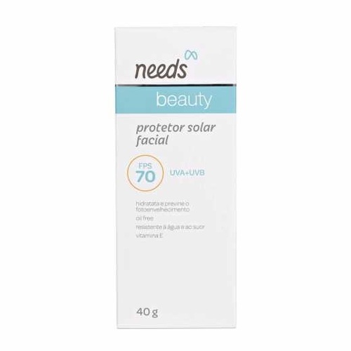 Imagem de Protetor Solar Facial Needs Beauty Oil-Free FPS 70 com 40g