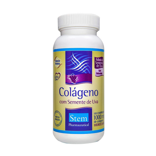 colageno hidrolisado com semente de uva stem-old 1000mg, 100 comprimidos