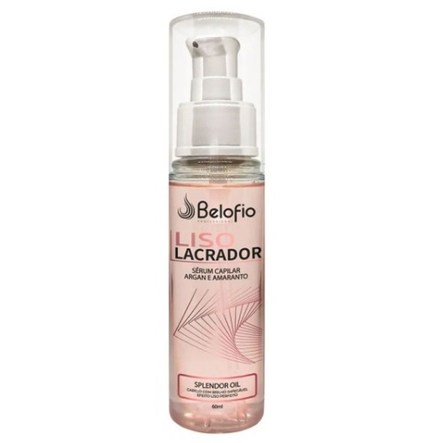 serum capilar belofio liso lacrado argan e amaranto 60ml