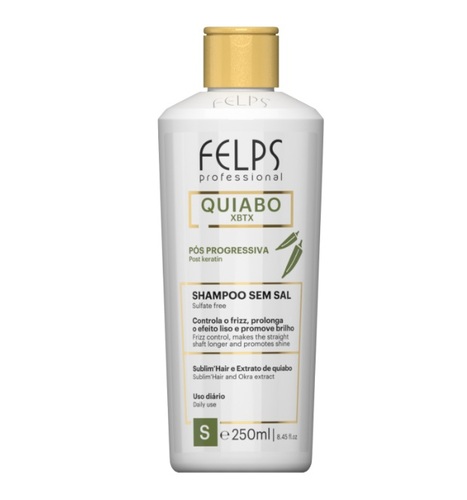 Imagem de Shampoo Pós-progressiva Felps Professional Quiabo XBTX 250mL