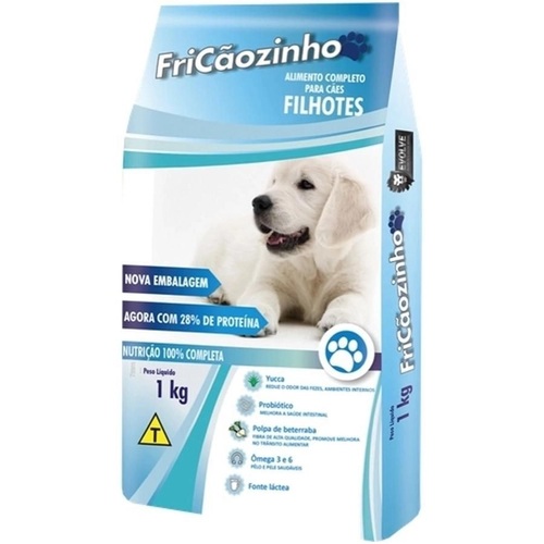 racao para caes fricaozinho filhotes 1kg