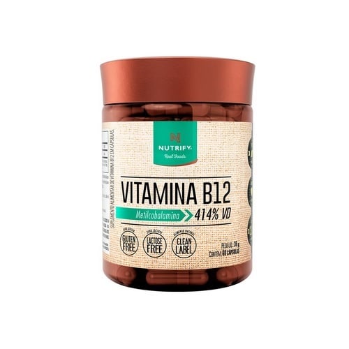 Imagem de Vitamina B12 Nutrify frasco com 60 cápsulas