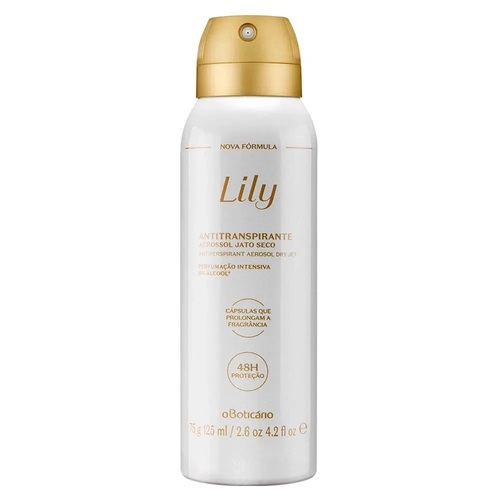 Imagem de Desodorante Antitranspirante Lily O Boticário aerossol com 125mL