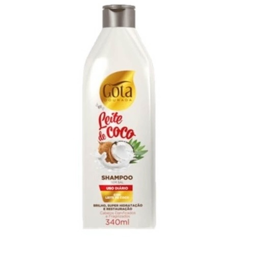 Imagem de Shampoo Gota Dourada Leite de Coco 340mL