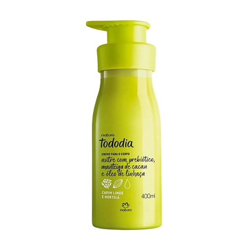 Imagem de Creme Desodorante Nutritivo Corporal Natura Tododia Capim Limão e Hortelã frasco com 400mL