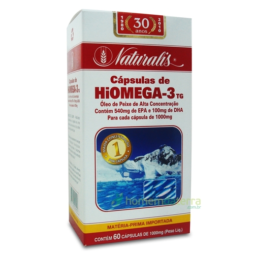 Imagem de HiOmega-3 Naturalis 1000mg, frasco com 60 cápsulas