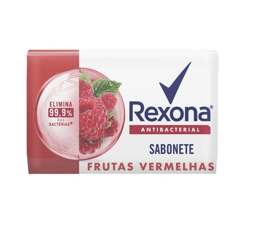 Imagem de Sabonete Corporal Rexona Antibacterial frutas vermelhas, barra, 1 unidade com 84g