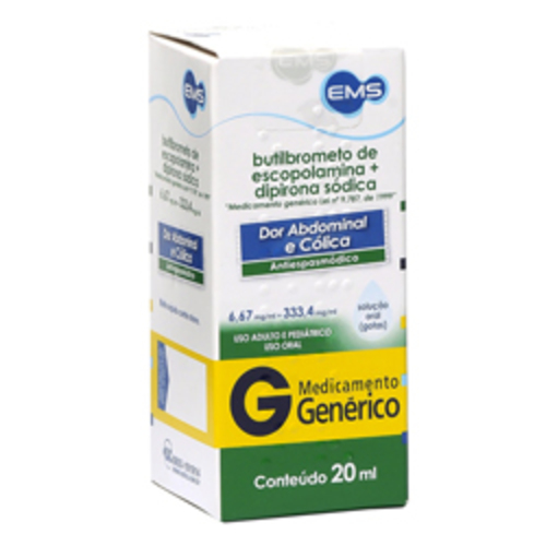 Comprar Butilbrometo De Escopolamina + Dipirona Sódica EMS 6,67mg/mL ...