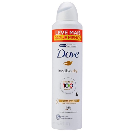 Imagem de Desodorante Antitranspirante Dove Invisible Dry aerosol, 1 unidade com 250mL