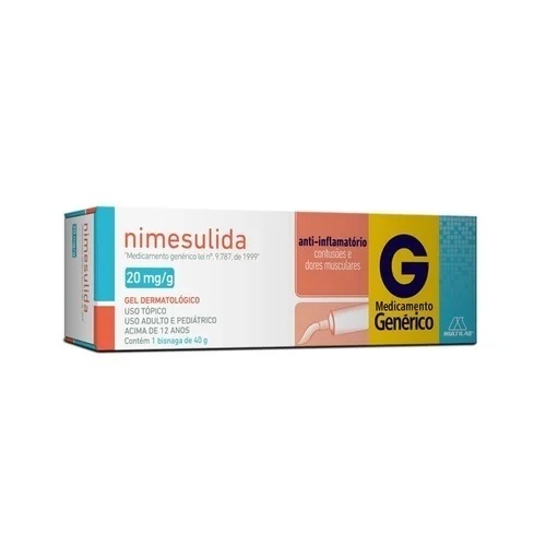 Imagem de Nimesulida Gel Multilab 20mg/g, caixa com 1 bisnaga com 40g de gel de uso dermatológico