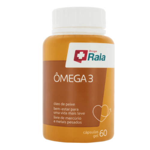 Ofertas de Ômega 3 Droga Raia frasco com 60 cápsulas