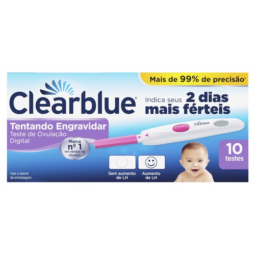 Imagem de Teste Digital de Ovulação Clearblue caixa com 10 unidades