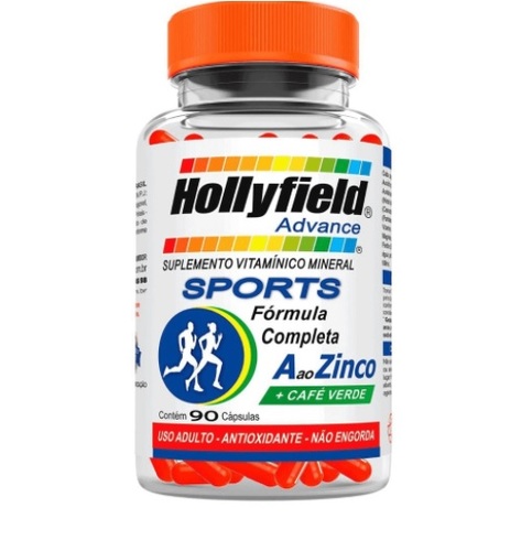 Imagem de A ao Zinco Hollyfield Sports 700mg, 3 frascos com 90 cápsulas cada