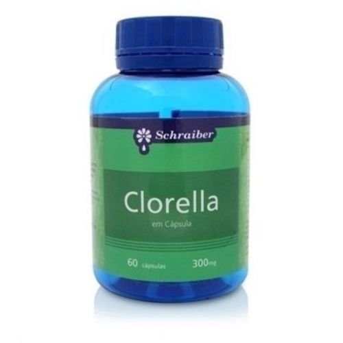 Imagem de Clorella Schraiber 300mg, frasco com 60 cápsulas