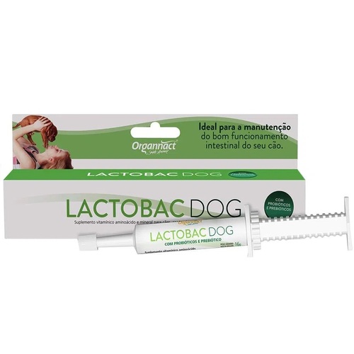 Imagem de Lactobac Dog Organnact para Cães seringa com 16g