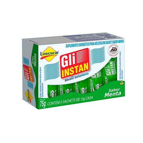 Ofertas de Suplemento Energético Gli-Instan Lowçucar menta, sachê, 15g, 5  unidades