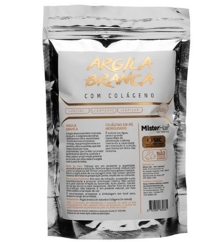 Imagem de Argila Branca com Colágeno Mister Hair 500g