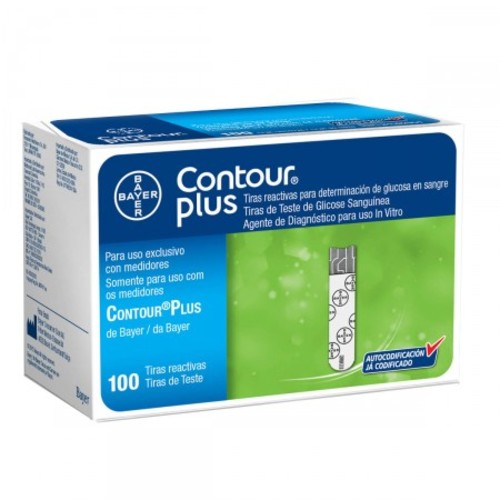 Imagem de Tira Reagente Bayer Contour Plus 100 unidades