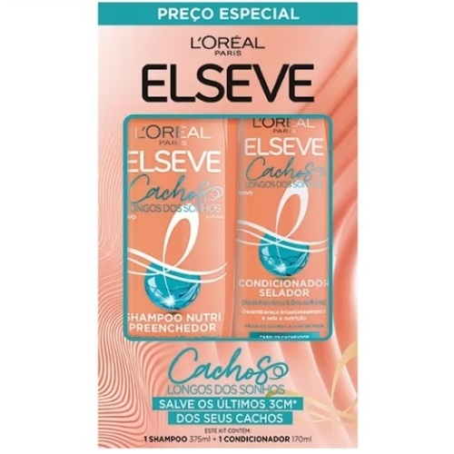 Imagem de Kit Elseve Cachos Longos dos Sonhos shampoo com 375mL + condicionador com 170mL