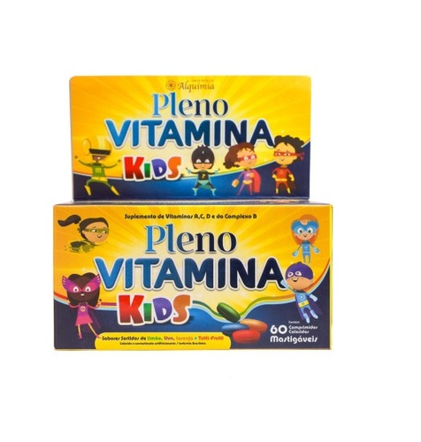 Imagem de Pleno Vitamina Kids Alquimia sortido, caixa com 60 comprimidos mastigáveis