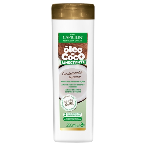 Imagem de Condicionador Nutritivo Capicilin Óleo de Coco Umectante 250mL