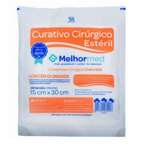 Imagem de Curativo Cirúrgico Melhormed Estéril 1 unidade com 15cm x 30cm