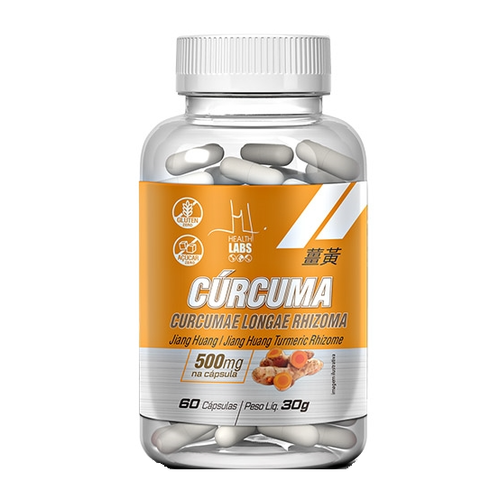 Imagem de Cúrcuma Health Labs 500mg, frasco com 60 cápsulas