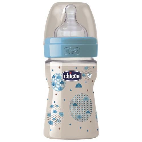 Imagem de Mamadeira Chicco Well-Being 0+ Meses, Fluxo Regular, 150mL, Menino