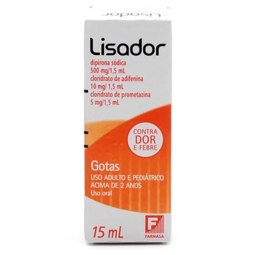 500mg1,5/mL + 5mg/1,5mL + 10mg/1,5mL, caixa com 1 frasco com 15mL de solução de uso oral