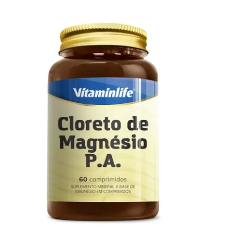 Imagem de Cloreto de Magnésio P.A Vitaminlife frasco com 60 comprimidos